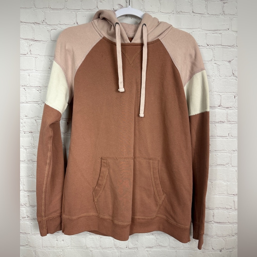 Abercrombie‎ & Fitch Hoodie Womens M Soft A&F Fleece Knit Colorblock Sweatshirt